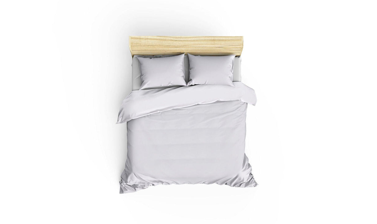 Set Lenjerie pat double White, Bumbac Satinat, 200x220 cm