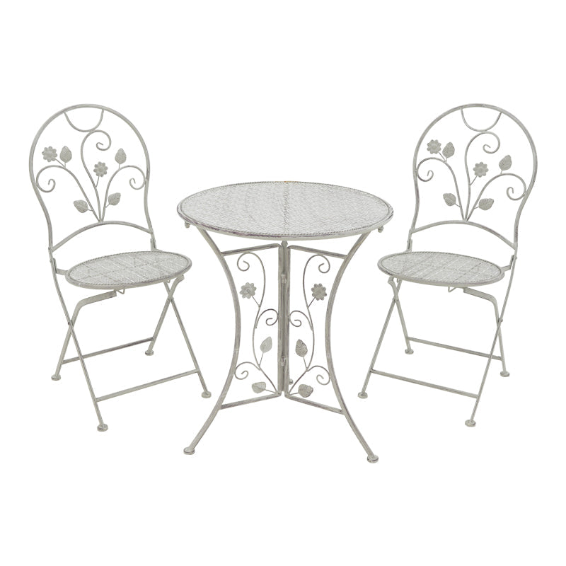 Set masa 3 bucati Abriel, Gri - Gri inchis, 60x60x71 cm - Gri