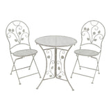 Set masa 3 bucati Abriel, Gri - Gri inchis, 60x60x71 cm - Gri