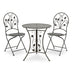 Set masa 3 bucati Abriel, Gri - Gri inchis, 60x60x71 cm