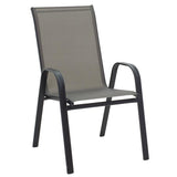 Set Masa + 4 scaune Valor-Calan, Gri - Maro, 110x60x70 cm - Gri