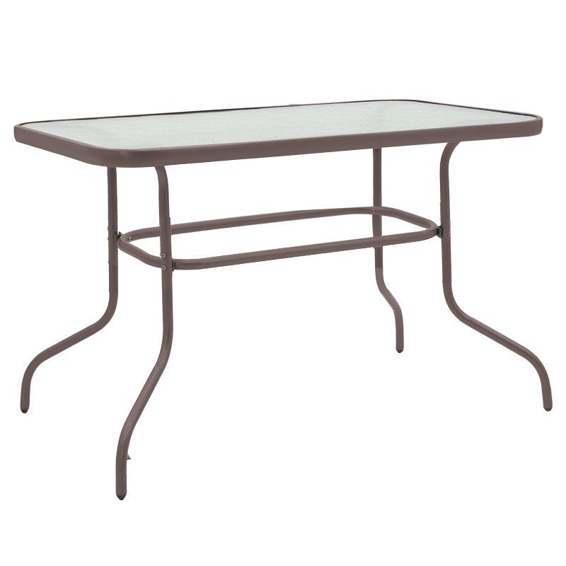 Set Masa + 4 scaune Valor-Calan, Gri - Maro, 110x60x70 cm - Maro