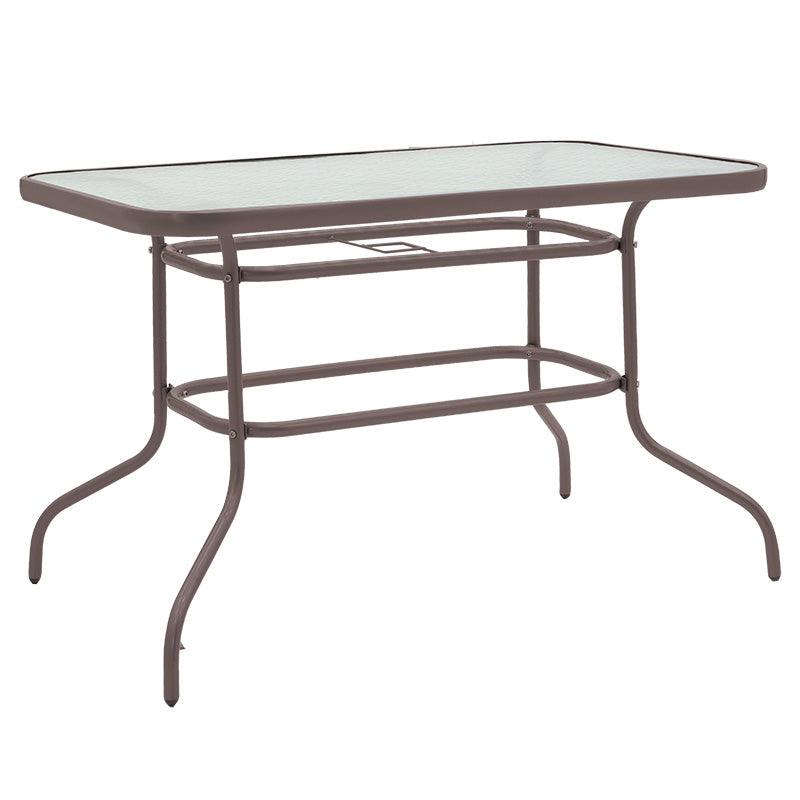 Set Masa + 4 scaune Valor-Calan, Gri - Maro, 110x60x70 cm - Maro