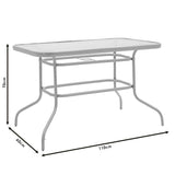 Set Masa + 4 scaune Valor-Calan, Gri - Maro, 110x60x70 cm - Maro