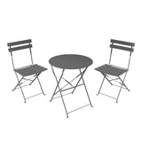 Set masa bistro pliabila, 3 piese, Metal, 60x71 cm - Set masa bistro pliabila, 3 piese, Metal, 60x71 cm - 400-000017