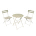 Set masa bistro pliabila 3 piese, metal, bej, 60x71 cm