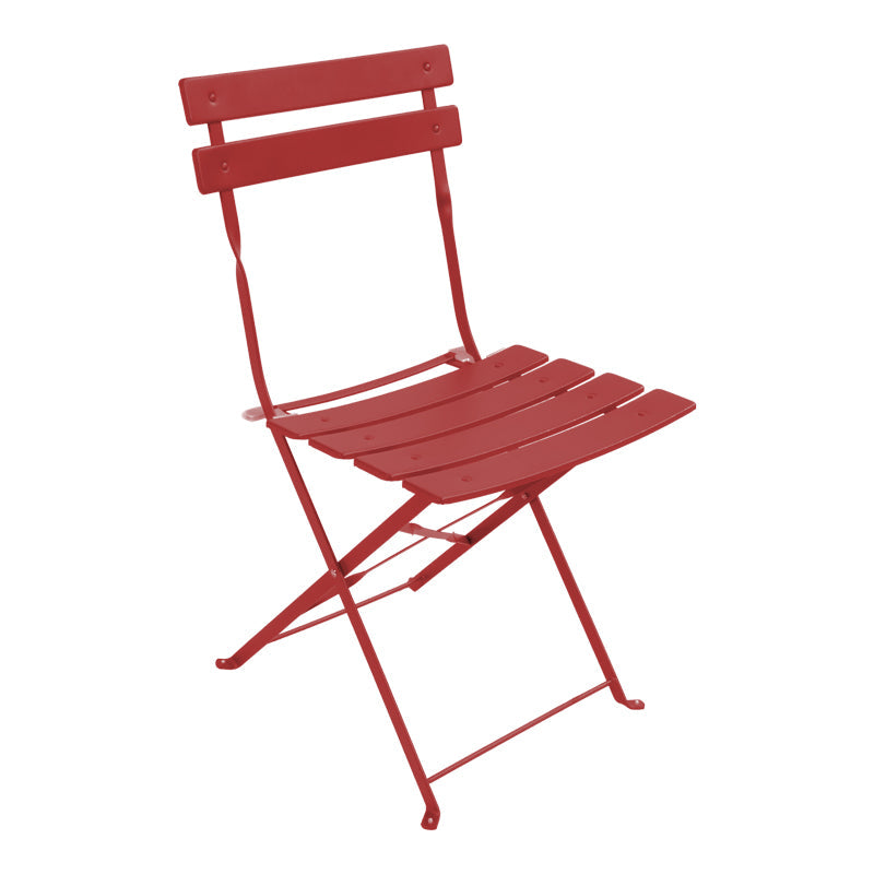 Set masa bistro pliabila pentru sufragerie, 3 piese, metal, teracota, Multicolor, 60x71 cm