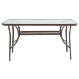 Set masă cu 4 scaune Ensure-Obbi, metal, maro, 140x80x70 cm