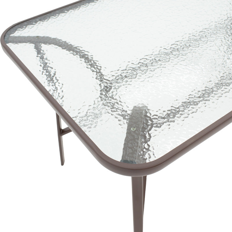 Set masă cu scaune Ensure-Sussie, metal, maro, 140x80x70 cm