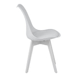 Set masă cu scaune Gaston, lemn, masă, set 5 piese, alb, 120x80x76 cm