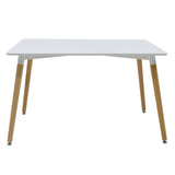 Set masă cu scaune Gaston, lemn, masă, set 5 piese, alb, 120x80x76 cm
