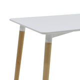 Set masă cu scaune Gaston, lemn, masă, set 5 piese, alb, 120x80x76 cm