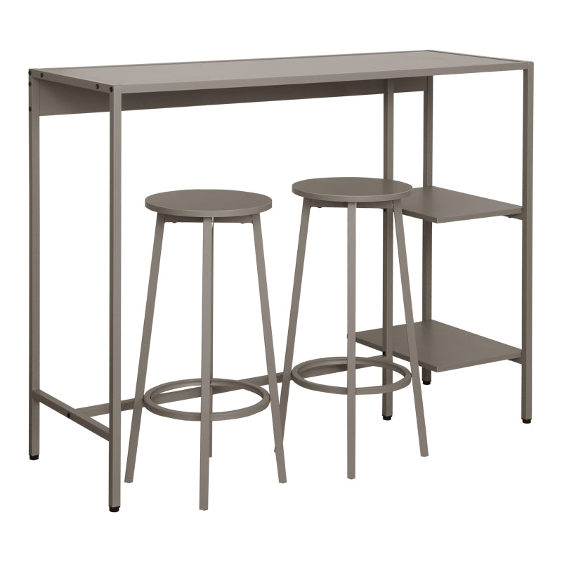 Bej | SKU: 225-000113 | Set masă de bar și 2 scaune Nexous, Bej, 124x44x100 cm, varianta Bej, produs pentru amenajarea locuinței, disponibil online în România la CasaMob