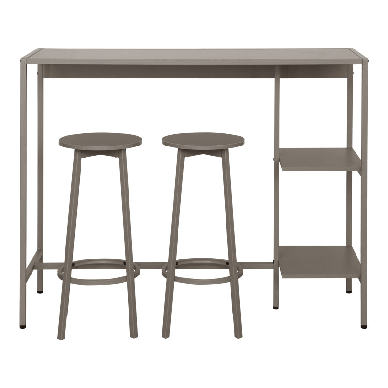 Bej | SKU: 225-000113 | Set masă de bar și 2 scaune Nexous, Bej, 124x44x100 cm, varianta Bej, produs pentru amenajarea locuinței, disponibil online în România la CasaMob