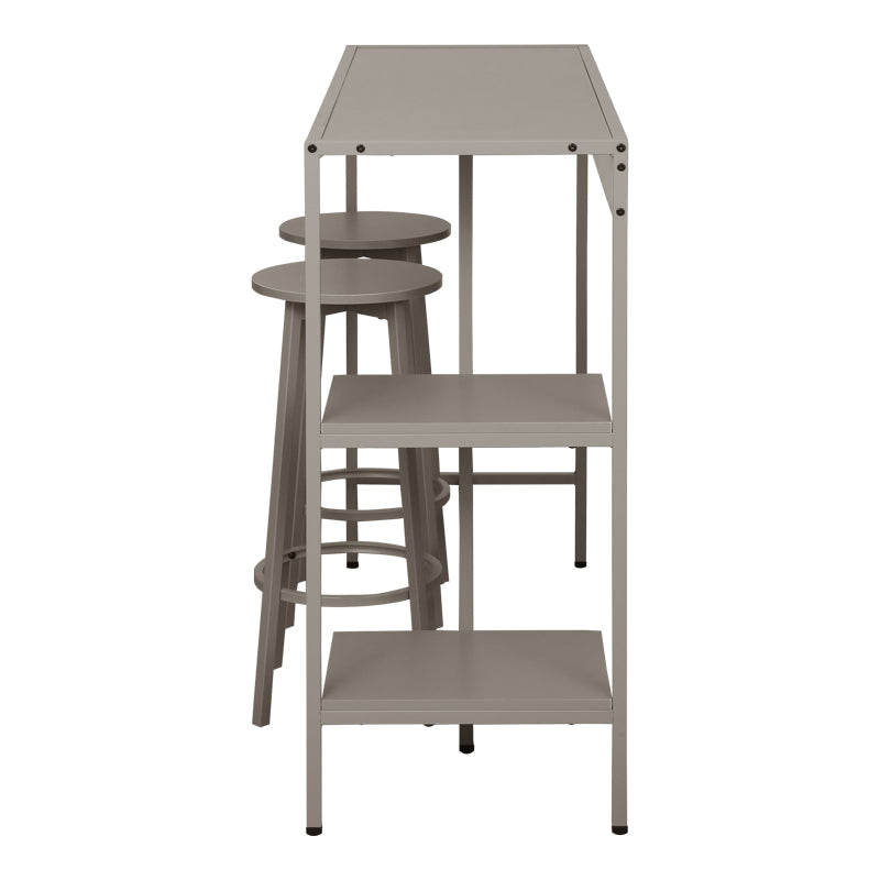 Bej | SKU: 225-000113 | Set masă de bar și 2 scaune Nexous, Bej, 124x44x100 cm, varianta Bej, produs pentru amenajarea locuinței, disponibil online în România la CasaMob
