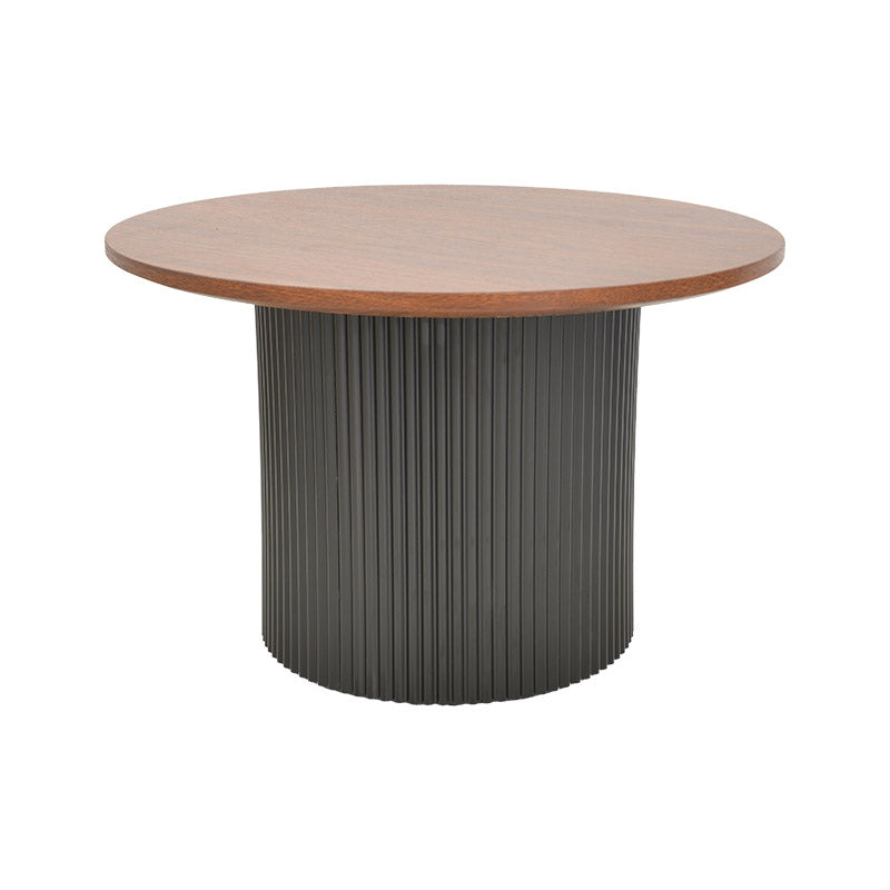Set 2 mese de cafea Dovel, MDF si metal, 70x70x45 cm - Nuc-Negru