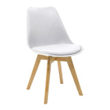 Set de sufragerie 5 piese Manka-Gaston, Alb, Lemn, 110x80x77 cm