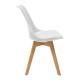Set de sufragerie 5 piese Manka-Gaston, Alb, Lemn, 110x80x77 cm