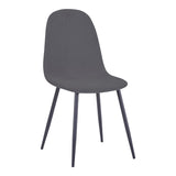 Set de sufragerie cu 5 piese Bella-Balou, negru-antracit, catifea, 100x73 cm