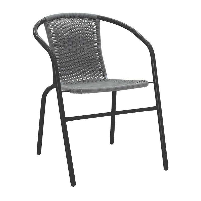 Set de sufragerie cu 5 piese Obbi-Ensure, Metal și sticlă, Negru, 140x80x70 cm