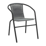 Set de sufragerie cu 5 piese Obbi-Ensure, Metal și sticlă, Negru, 140x80x70 cm