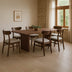 Set de sufragerie Eleganza-Cairo set de 7 piese, nuc, 180x99x76 cm