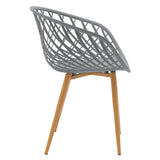 Set de sufragerie Elijah-Ezra 3 piese, Gri-Alb, 60x74 cm