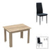 Set de sufragerie format 5 piese Manka-Parker fabricat, neagra-sonoma, 110x80x77 cm