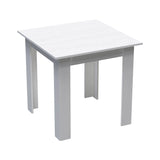 Set de sufragerie Manka-Gaston, Lemn, Alb 3 piese, 80x80x77 cm