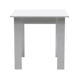 Set de sufragerie Manka-Gaston, Lemn, Alb 3 piese, 80x80x77 cm