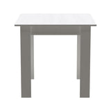 Set de sufragerie Manka-Gaston, Lemn, Alb 3 piese, 80x80x77 cm