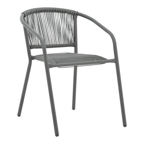 Set masă de sufragerie cu 4 scaune Ensure-Lindaria, Metal/ Sticlă, Gri antracit, 120x70x70 cm