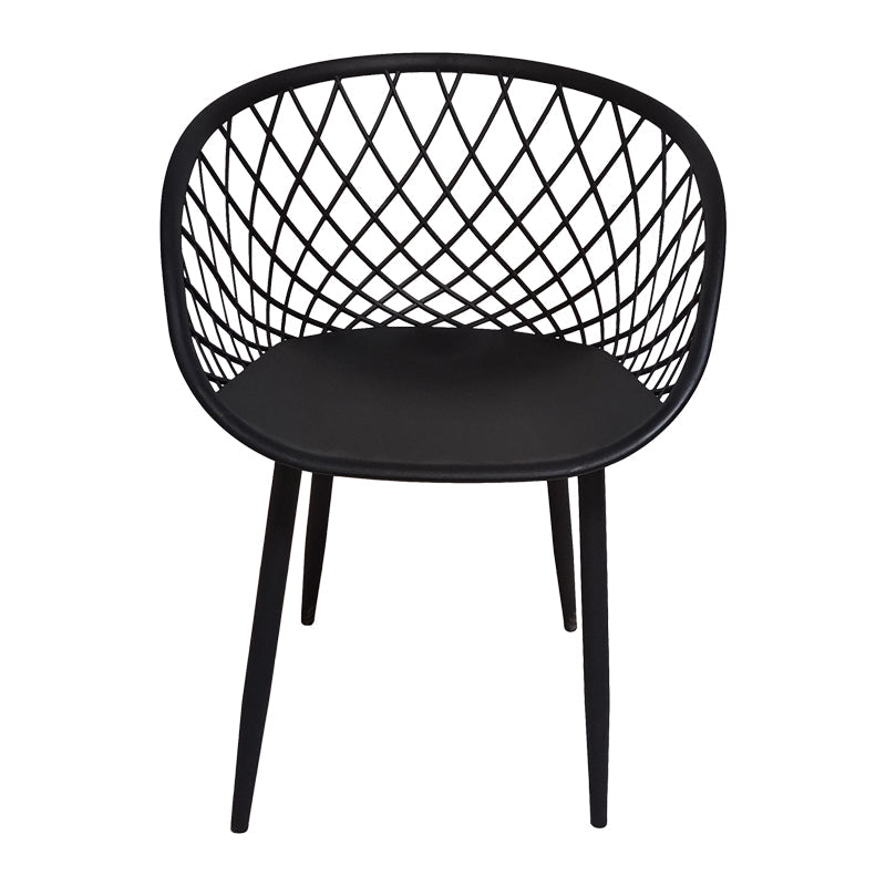 Set Masa de sufragerie Ezra-Balou 5 -mdf, neagra, D100x75 cm