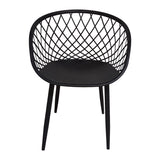 Set Masa de sufragerie Ezra-Balou 5 -mdf, neagra, D100x75 cm