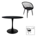 Set Masa de sufragerie Ezra-Balou I 5 -mdf, neagra, D120x75 cm