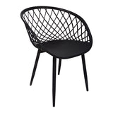 Set Masa de sufragerie Ezra-Balou I 5 -mdf, neagra, D120x75 cm