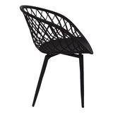Set Masa de sufragerie Ezra-Balou I 5 -mdf, neagra, D120x75 cm