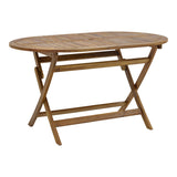 Set masa de Gradina Zerco-Falov , lemn masiv Natural de salcâm, 130x80x72 cm