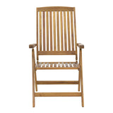 Set masa de Gradina Zerco-Falov , lemn masiv Natural de salcâm, 130x80x72 cm
