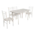 Set de sufragerie 5 piese cu masă și scaune Roza, și metal, Stejar, 120x65x75 cm