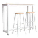 Set de sufragerie, bar Marle, Alb - Negru, 120x40x100 cm - Alb