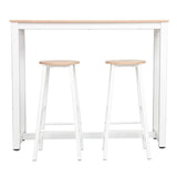 Set de sufragerie, bar Marle, Alb - Negru, 120x40x100 cm - Alb