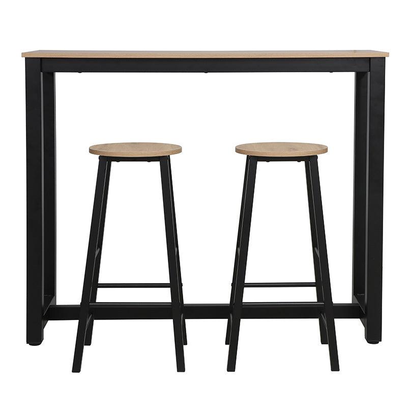 Set de sufragerie, bar Marle, Alb - Negru, 120x40x100 cm - Negru
