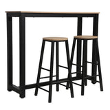 Set de sufragerie, bar Marle, Alb - Negru, 120x40x100 cm - Set masa dining, bar Marle, Alb - Negru, 120x40x100 cm - 225-000015