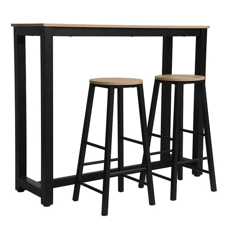Set de sufragerie, bar Marle, Alb - Negru, 120x40x100 cm