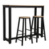 Set masa dining, bar Marle, Alb - Negru, 120x40x100 cm - 225-000015