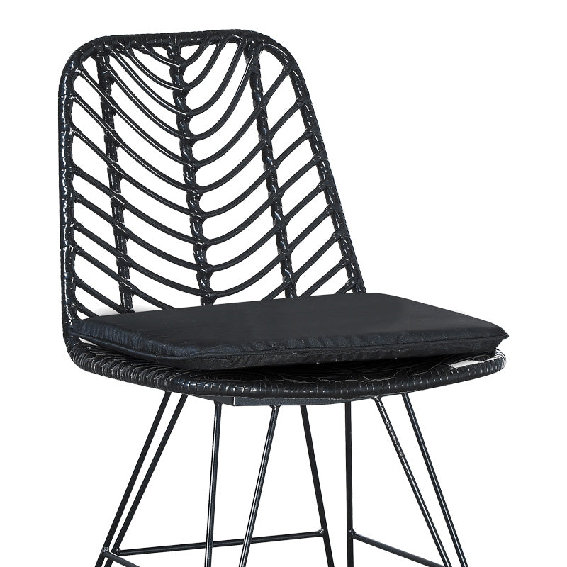Set de sufragerie cu 4 Scaune Kliton-Naoki, Aluminiu și metal, Închis Antracit Negru, 80x80x74 cm
