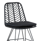 Set de sufragerie cu 4 Scaune Kliton-Naoki, Aluminiu și metal, Închis Antracit Negru, 80x80x74 cm