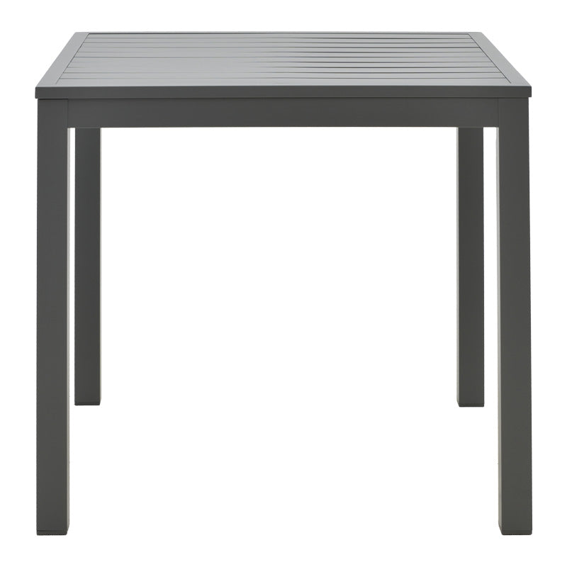 Set de sufragerie cu 4 Scaune Kliton-Naoki, Aluminiu și metal, Închis Antracit Negru, 80x80x74 cm
