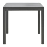 Set de sufragerie cu 4 Scaune Kliton-Naoki, Aluminiu și metal, Închis Antracit Negru, 80x80x74 cm